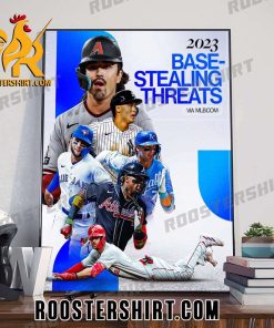 2023 Base Stealing Threats MLB Poster Canvas