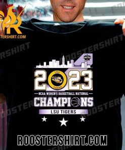 2023 NCAA Womens Basketball National Champions LSU Tigers Skyline New Design T-Shirt