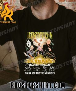 55 Years Of Led Zeppelin 1968 2023 Thank You For The Memories Signatures Unisex T-Shirt For Fans
