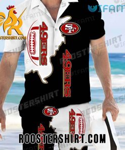 Aloha Shirt White And Black Gift San Francisco 49ers Hawaii Shirt