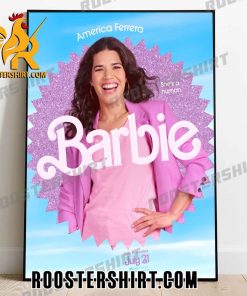 America Ferrera She A Human Barbie Movie Poster Canvas