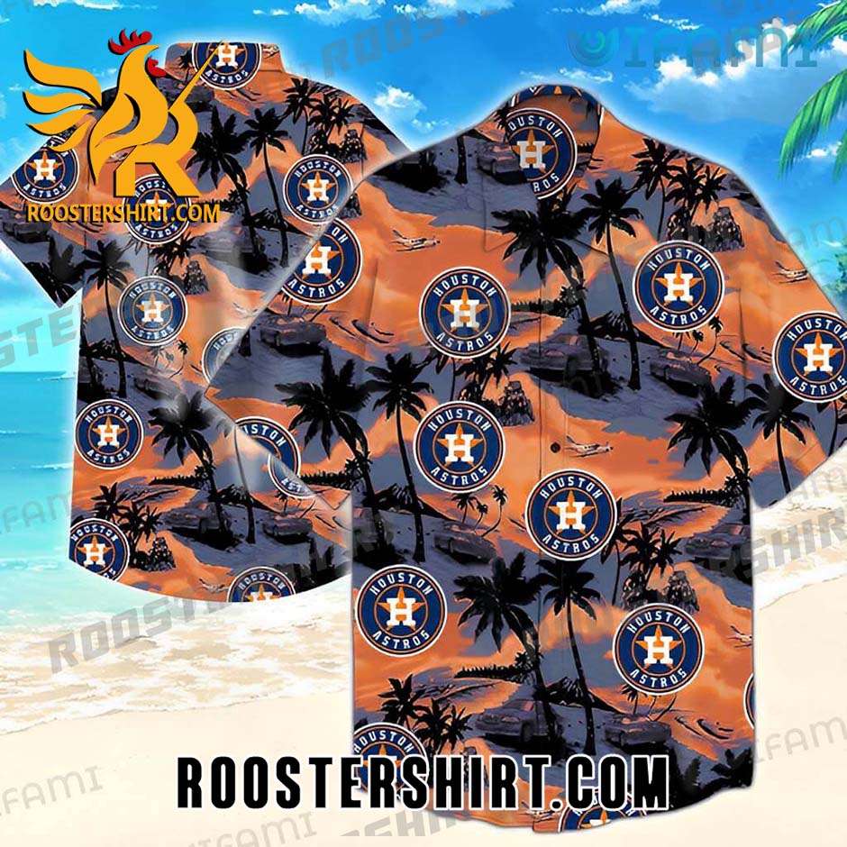 Astros Tropical Hawaiian Shirt With Car Coconut Tree