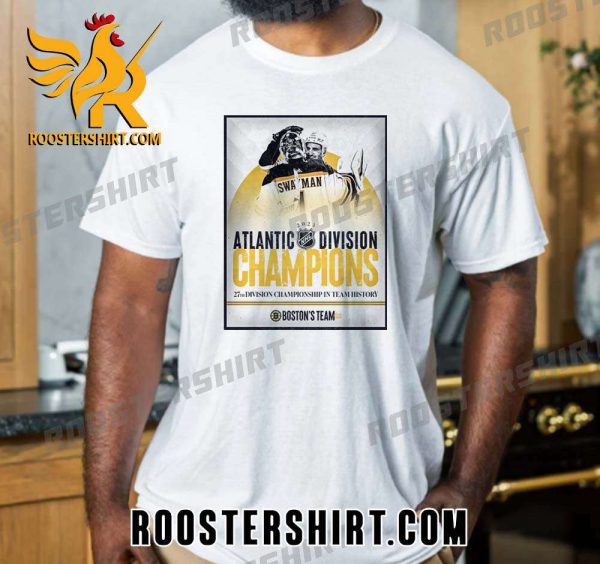 Atlantic Division Champions NHL 27th Division Championship In Team History Boston Bruins Team T-Shirt