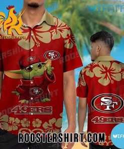 Baby Yoda Player Cosplay San Francisco 49ers Hawaii Shirt