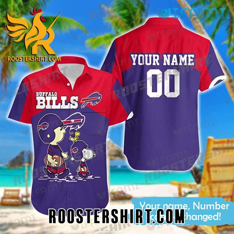 Best Selling Buffalo Bills Hawaiian Shirt Woodstock Charlie Brown Snoopy Custom For Bills Fans