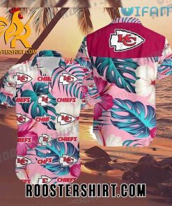 Big Hibiscus Palm Leaf Kansas City Chiefs Hawaiian Shirt And Shorts