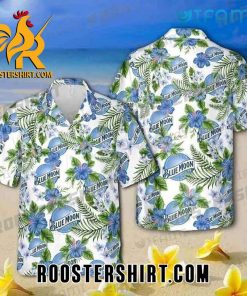 Blue Moon Beer Tropical Hibiscus Hawaiian Shirt