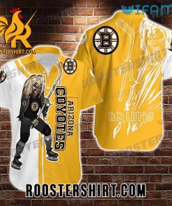 Boston Bruins Hawaiian Shirt Arizona Coyotes Iron Maiden Hockey For Bruins Fans