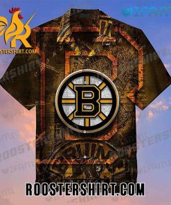 Boston Bruins Hawaiian Shirt Gold All Over Print For Bruins Fans