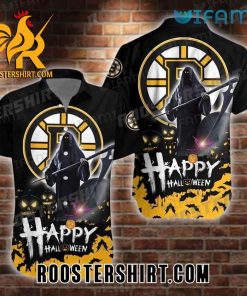 Boston Bruins Hawaiian Shirt Grim Reaper Happy Halloween For Bruins Fans