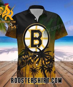 Boston Bruins Hawaiian Shirt Logo Coconut Tree For Bruins Fans