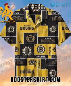 Boston Bruins Hawaiian Shirt Logos Pattern For Bruins Fans