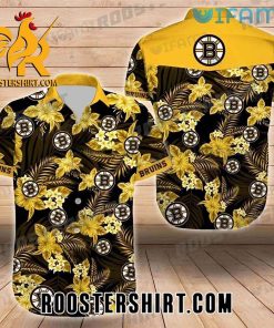 Boston Bruins Hawaiian Shirt Mix Flower Palm Leaves For Bruins Fans
