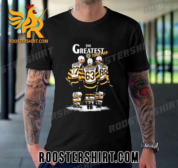 Boston Bruins The Greatest Team Ever 2023 Signatures Unisex T-Shirt Gift For Fans