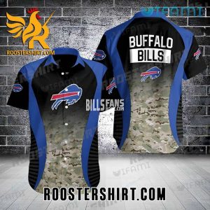 Buffalo Bills Hawaiian Shirt And Shorts Camouflage Black Blue For Bills Fans