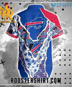 Buffalo Bills Hawaiian Shirt And Shorts Hibiscus Logo For Bills Fans