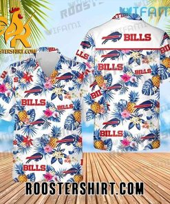 Buffalo Bills Hawaiian Shirt Pineapple Tropical Leaves For Bills Fans