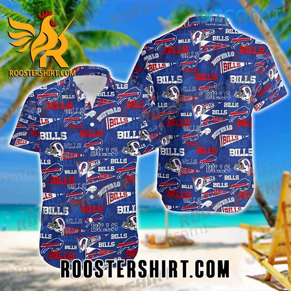 Buffalo Bills Hawaiian Shirt Retro Bisons Logo For Bills Fans