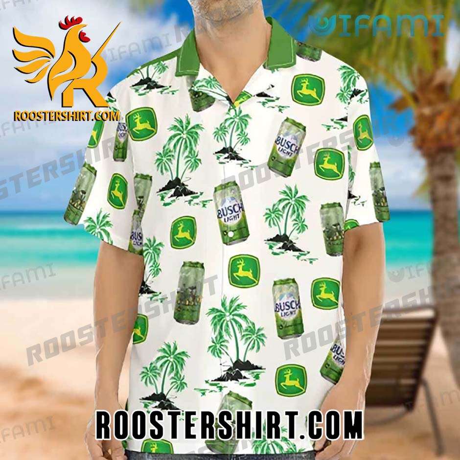 Busch Light Hawaiian Shirt And Shorts John Deere For Beer Fans