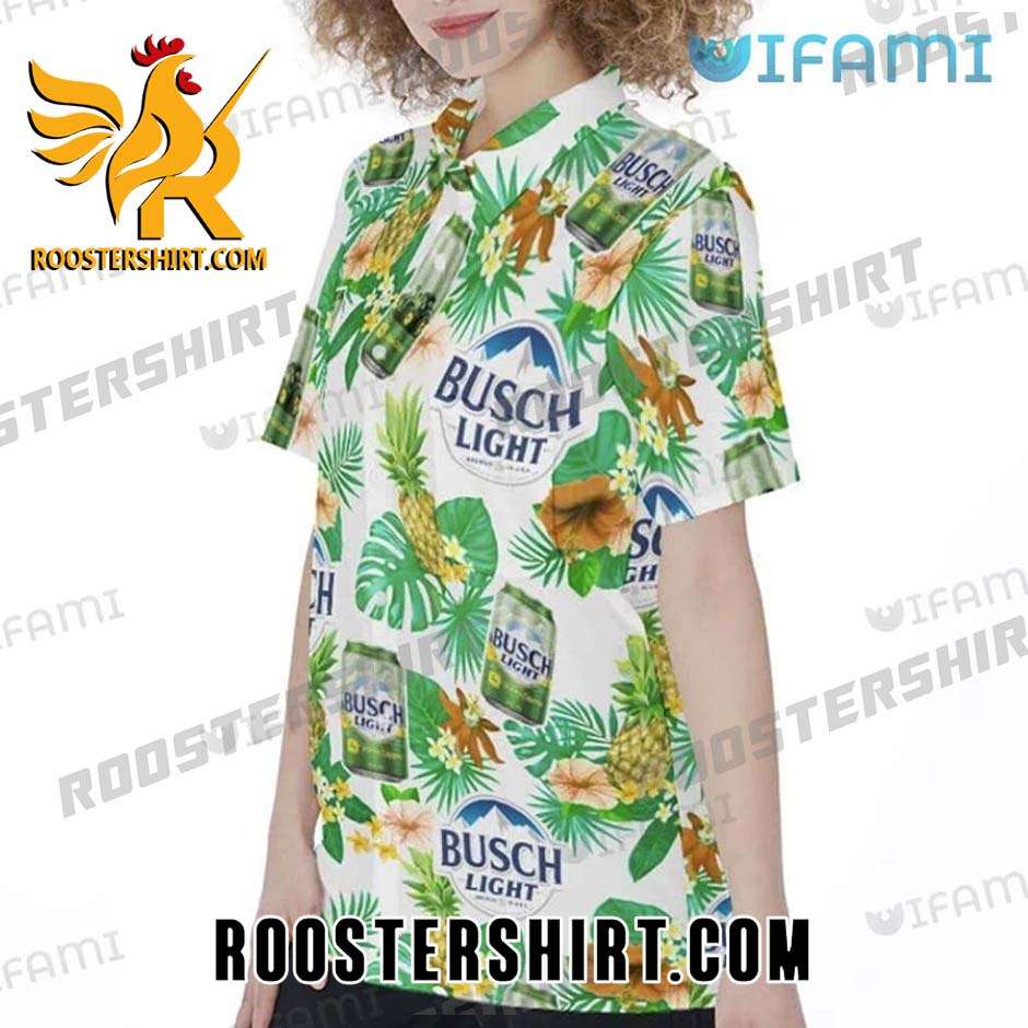 Busch Light Hawaiian Shirt And Shorts Pineapple John Deere For Beer Fans