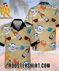 Busch Light Hawaiian Shirt And Shorts Starfish Crab For Beer Fans