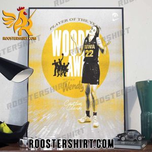 Caitlin Clark is the winner of the John R. Wooden Award Poster Canvas