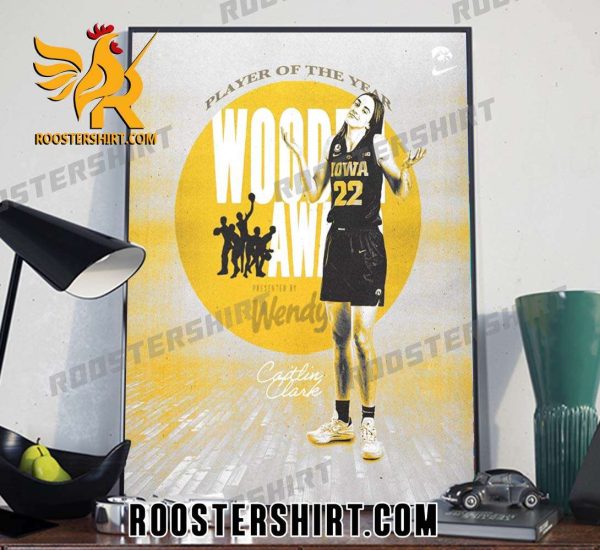 Caitlin Clark is the winner of the John R. Wooden Award Poster Canvas
