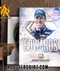 Carl Edwards Nascar 75 Greatest Drivers Signature Poster Canvas