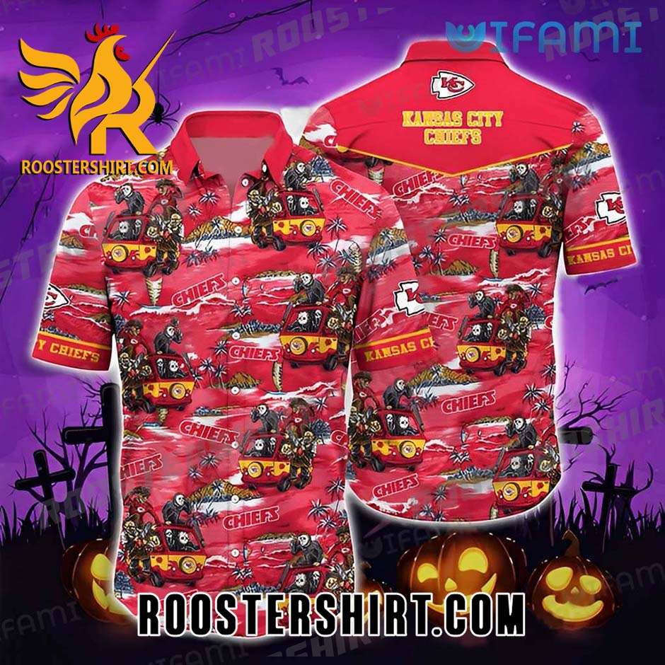 Characters Halloween Horror Go To Beach Kansas City Chiefs Hawaiian Shirt