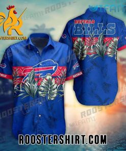 Cheap Buffalo Bills Hawaiian Shirt Tropical Palm Leaves For Bills Fans