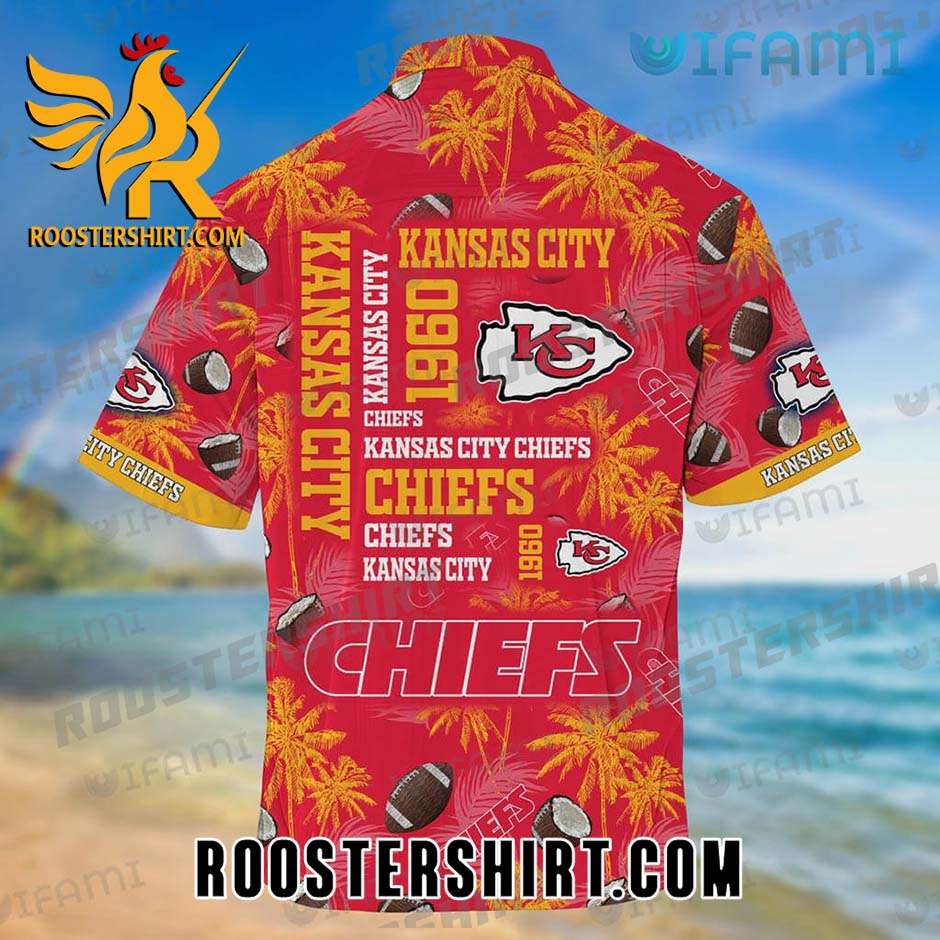 Chiefs Coconut Football Pattern Kansas City Chiefs Hawaiian Shirt And Shorts