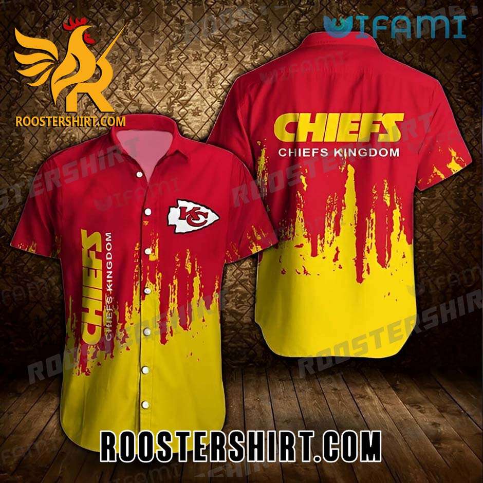 Chiefs Kingdom Melting Pattern Kansas City Chiefs Hawaiian Shirt And Shorts