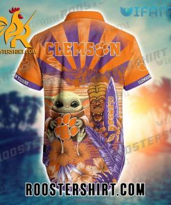 Clemson Tigers Hawaiian Shirt Baby Yoda Gift For Clemson Fans