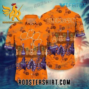 Clemson Tigers Hawaiian Shirt Guitar Music Gift For Clemson Fans