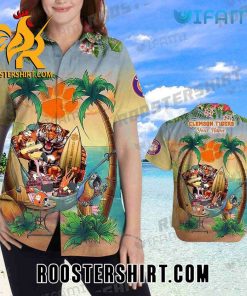 Clemson Tigers Hawaiian Shirt Mascot Custom Name Gift For Clemson Fans