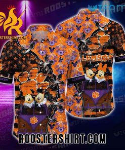 Clemson Tigers Hawaiian Shirt Mickey Couple Gift For Clemson Fans