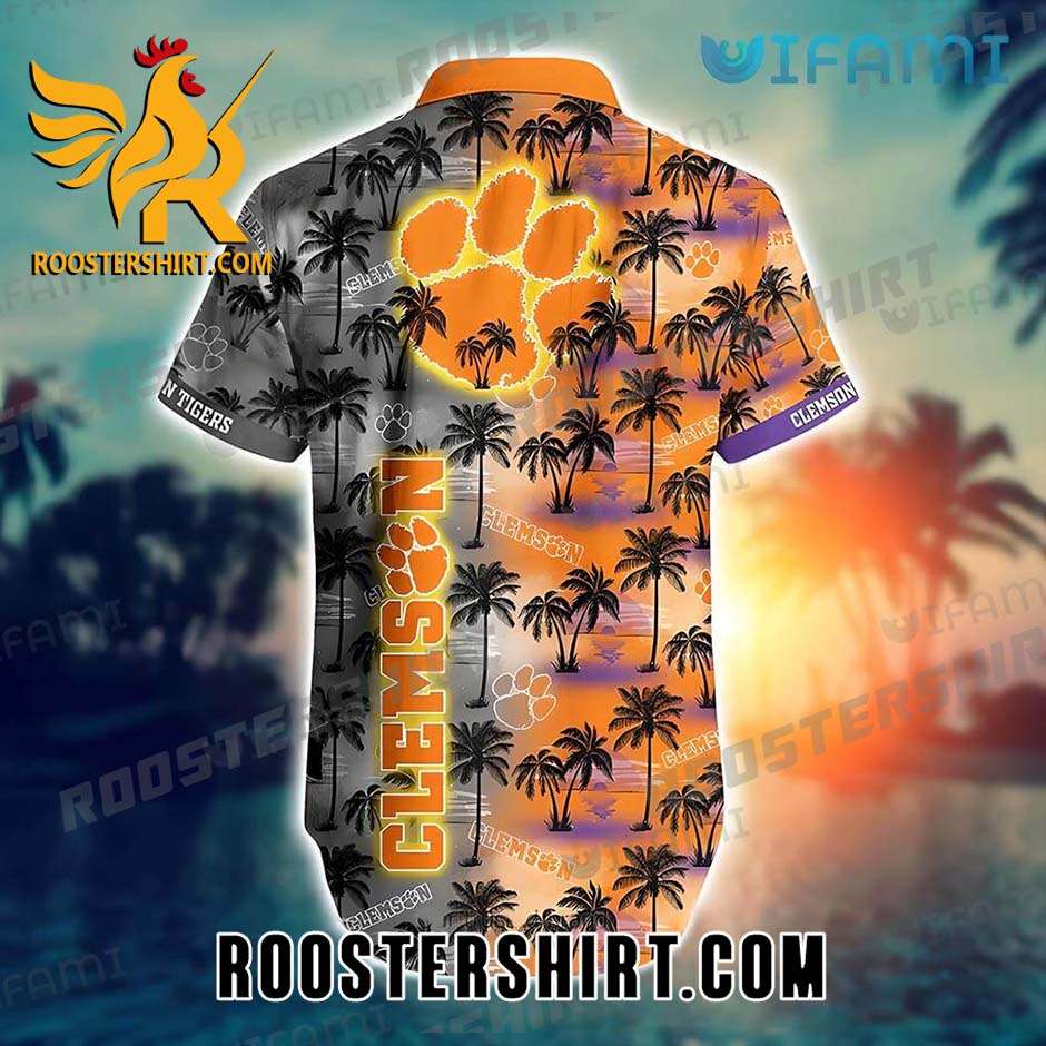 Clemson Tigers Hawaiian Shirt Retro Tropical Gift For Clemson Fans