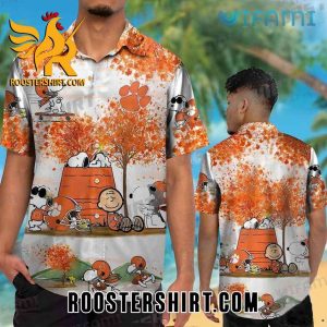 Clemson Tigers Hawaiian Shirt Snoopy Charlie Brown Gift For Clemson Fans