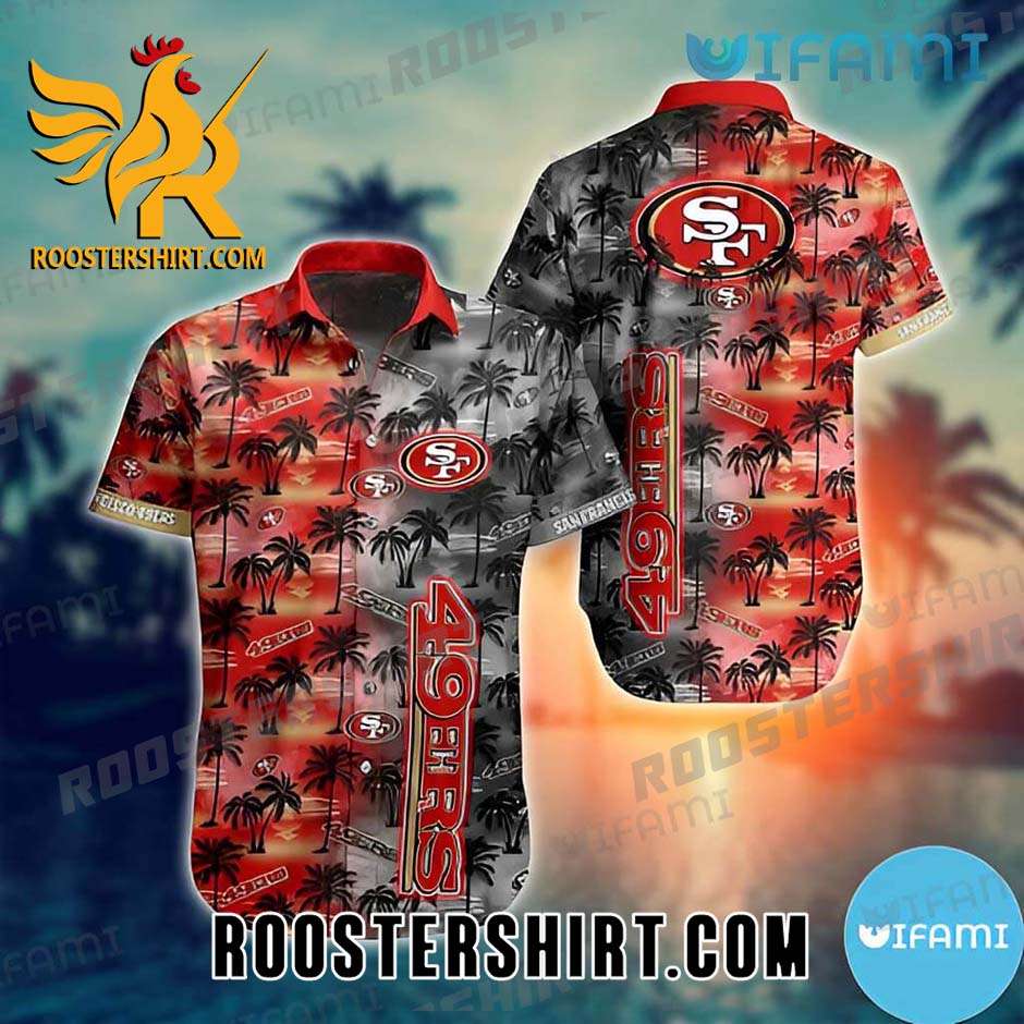 Coconut Palm Tree Pattern San Francisco 49ers Hawaiian Shirt