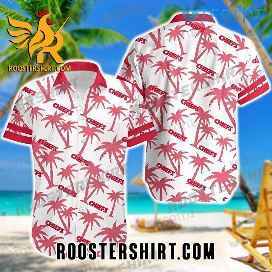 Coconut Tree KC Chiefs Logo Pattern Kansas City Chiefs Hawaiian Shirt