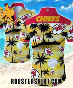Coconut Tree Logo Pattern Kansas City Chiefs Hawaiian Shirt