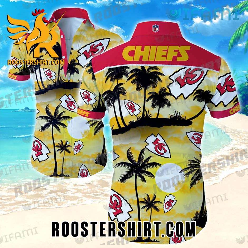 Coconut Tree Logo Pattern Kansas City Chiefs Hawaiian Shirt
