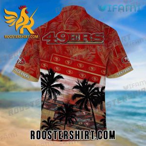 Coconut Tree San Francisco 49ers Hawaiian Shirt Gift For Family