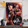 Congrats Devin Booker 40 Point Postseason Games In Phoenix Suns History Poster Canvas