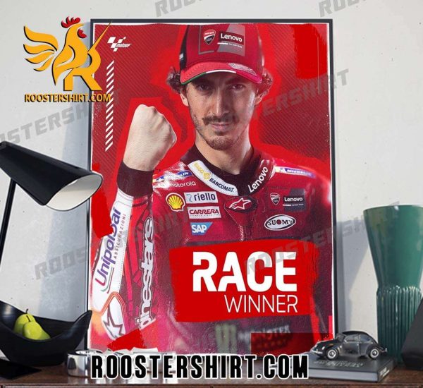 Congrats Pecco Bagnaia Wins The Portuguese GP 2023 MotoGP Poster Canvas
