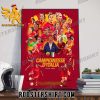Congratulations AS Roma Women Champions Of Italy 2022-2023 Poster Canvas