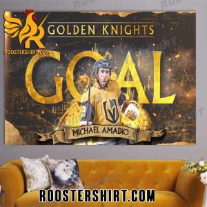 Congratulations Michael Amadio Goal Vegas Golden Knights NHL Poster Canvas