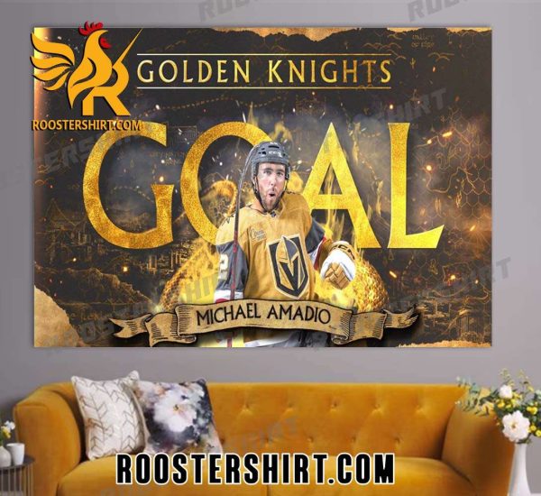 Congratulations Michael Amadio Goal Vegas Golden Knights NHL Poster Canvas