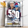 Congratulations Mikko Rantanen 500 Career Point Signature Poster Canvas