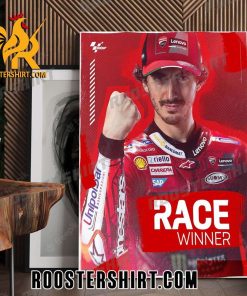 Congratulations Pecco Bagnaia Wins The Spanish GP 2023 MotoGP Poster Canvas